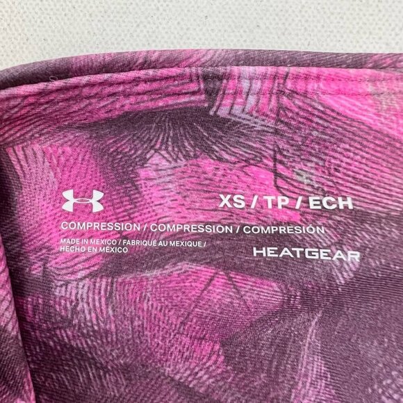 Under Armour Womens Leggings Pants Pink/Multi Compression Heatgear Stretch XS - Picture 10 of 10